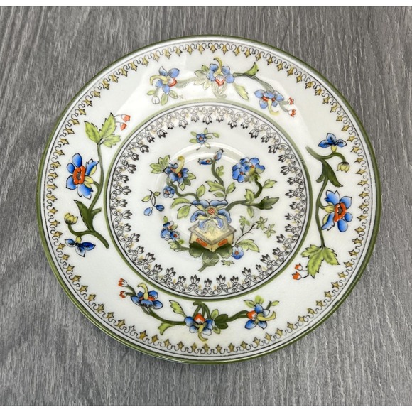 Vintage Coalport J.E. Caldwell Floral Double Handle Soup Cup & Saucer England - Picture 2 of 16